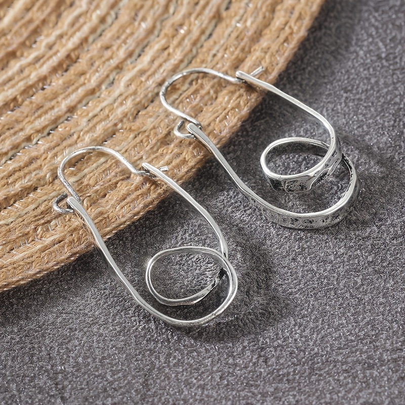 Women's Vintage Boho Style Copper Spiral Hoop Earrings
